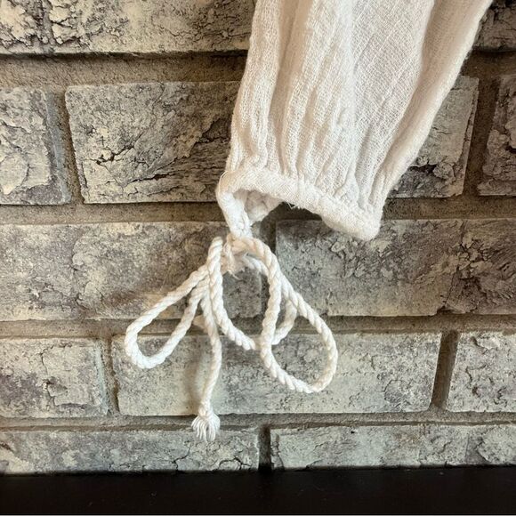 🤍 Surf Gypsy White Lace Front Boho Peasant Blouse – Size S - Picture 5 of 7